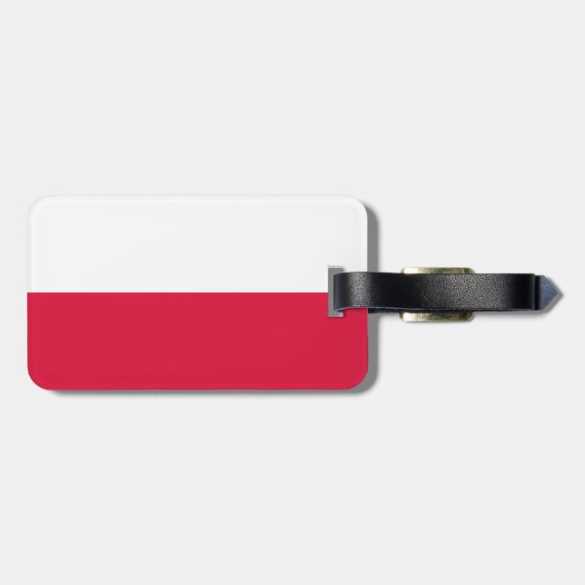 Etiqueta Para Maletas Bandera de Polonia (Atrás Horizontal)