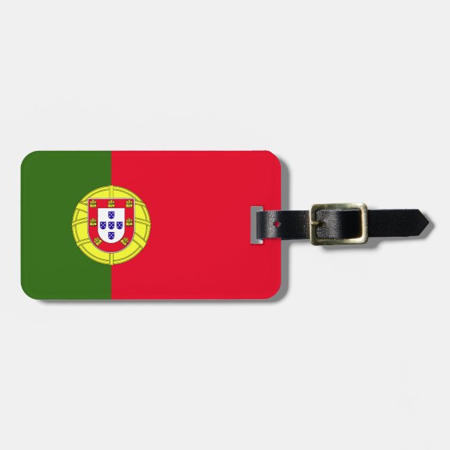Etiqueta Para Maletas Bandera de Portugal (Frente Horizontal)