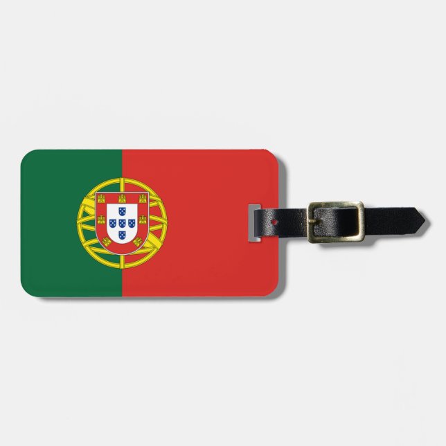 Etiqueta Para Maletas Bandera de Portugal Easy ID Personal (Frente Horizontal)