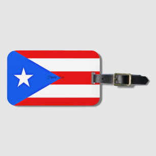 Etiqueta Para Maletas Bandera de Puerto Rico