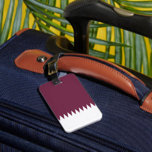 Etiqueta Para Maletas Bandera de Qatar