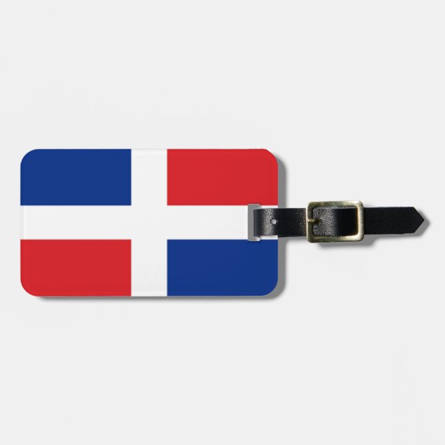 Etiqueta Para Maletas Bandera de República Dominicana (Frente Horizontal)