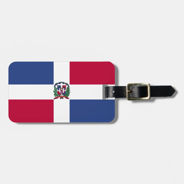 Etiqueta Para Maletas Bandera de República Dominicana (Frente Horizontal)