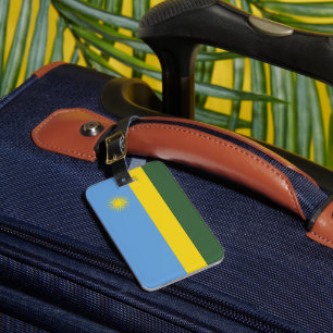 Etiqueta Para Maletas Bandera de Ruanda