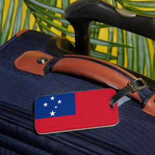 Etiqueta Para Maletas Bandera de Samoa