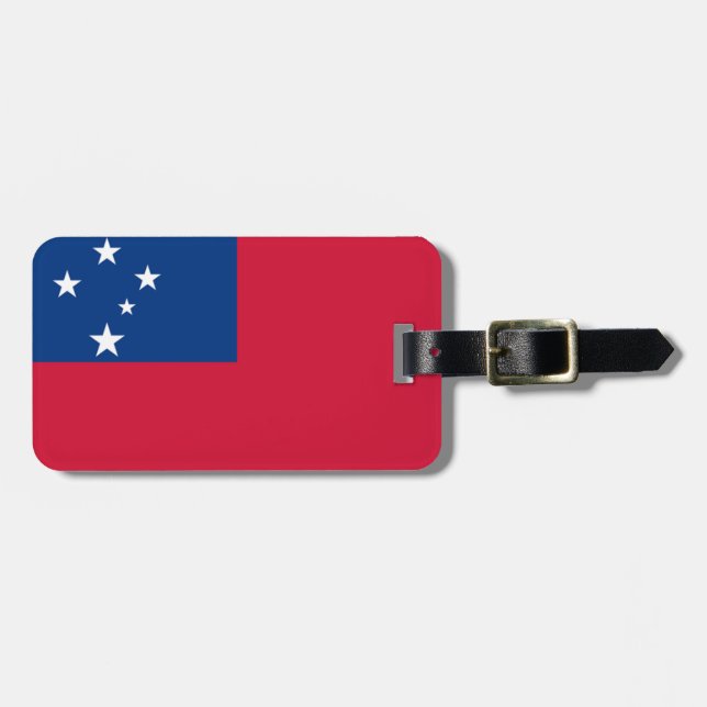 Etiqueta Para Maletas Bandera de Samoa Personal Easy ID (Frente Horizontal)