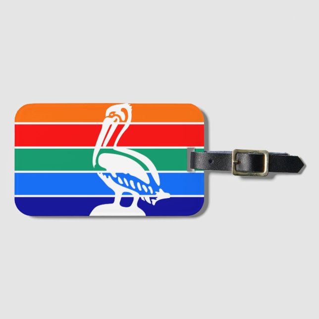Etiqueta Para Maletas Bandera de San Petersburgo, Florida (Anverso horizontal)