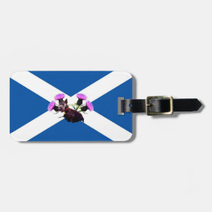 Etiqueta Para Maletas Bandera de Scottish Terrier Thistle/Saint Andrew