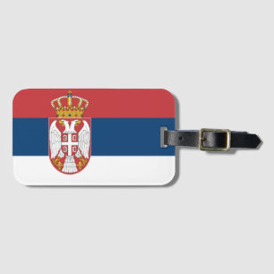 Etiqueta Para Maletas Bandera de Serbia