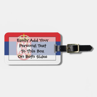 Etiqueta Para Maletas Bandera de Serbia Easy ID Personal