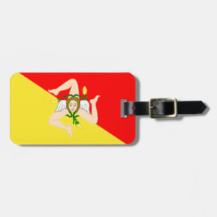 Etiqueta Para Maletas Bandera de Sicilia (Italia)