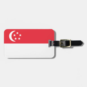 Etiqueta Para Maletas Bandera de Singapur