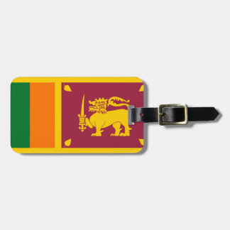 Etiqueta Para Maletas Bandera de Sri Lanka con identificación personal f