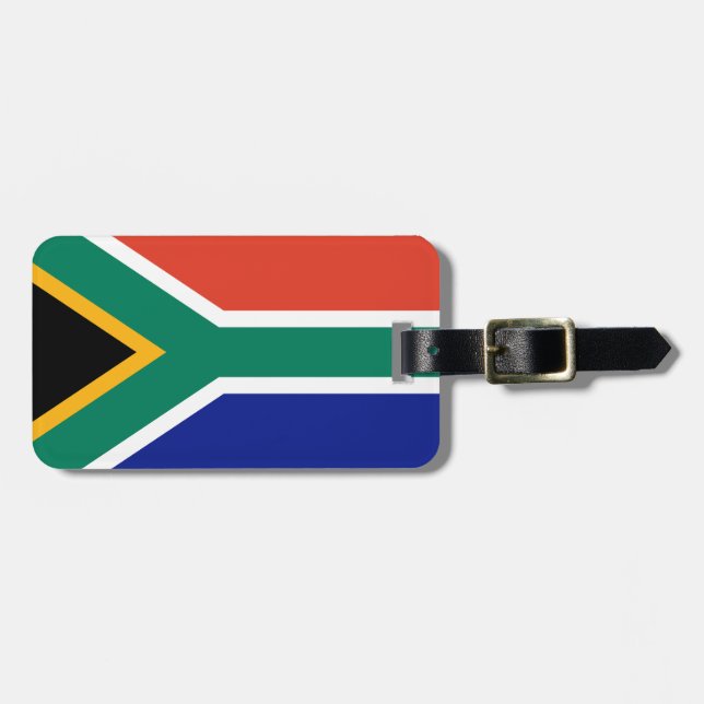 Etiqueta Para Maletas Bandera de Sudáfrica (Frente Horizontal)