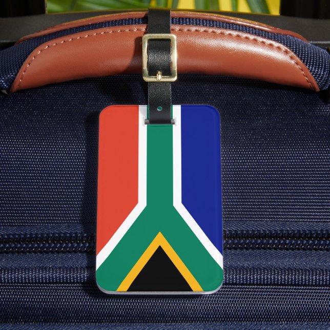 Etiqueta Para Maletas Bandera de Sudáfrica (Anverso In situ 2)