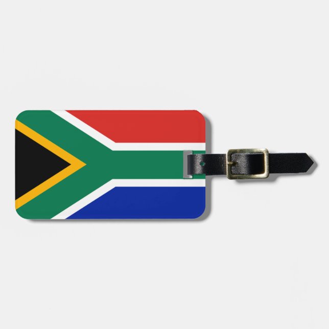 Etiqueta Para Maletas Bandera de Sudáfrica (Frente Horizontal)
