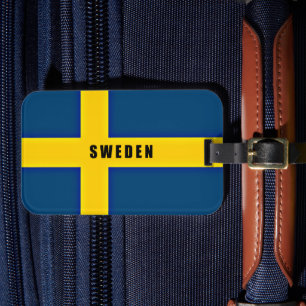 Etiqueta Para Maletas Bandera de Suecia