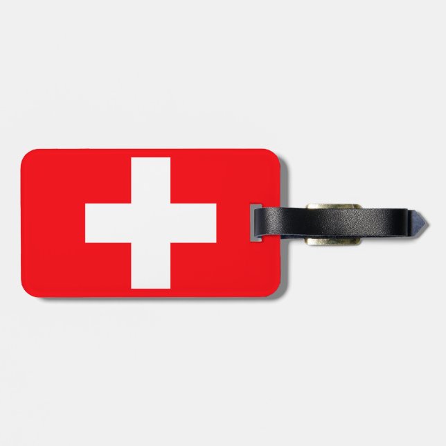 Etiqueta Para Maletas Bandera de Suiza (Atrás Horizontal)
