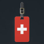 Etiqueta Para Maletas Bandera de Suiza - cruz blanca<br><div class="desc">La bandera de Suiza está formada por una bandera roja con una cruz blanca en el centro. El color rojo de la bandera suiza es ideal para eventos deportivos, decoración casera, restaurantes, bares y viajes. Se puede agregar o eliminar texto y se pueden modificar los tamaños. #suiza #swiss #whitecross #bandera...</div>