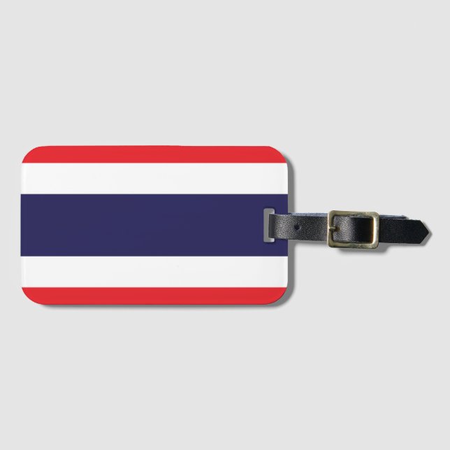 Etiqueta Para Maletas Bandera de Tailandia (Anverso horizontal)