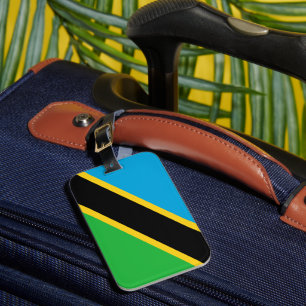 Etiqueta Para Maletas Bandera de Tanzania