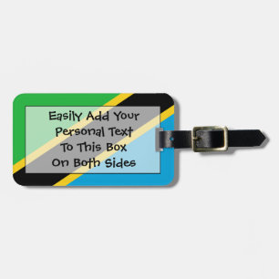 Etiqueta Para Maletas Bandera de Tanzania Easy ID Personal