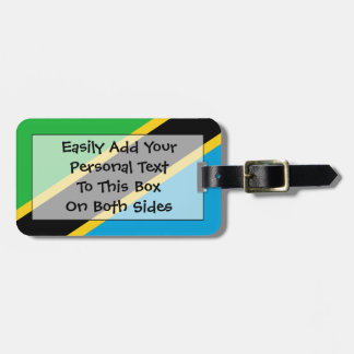Etiqueta Para Maletas Bandera de Tanzania Easy ID Personal