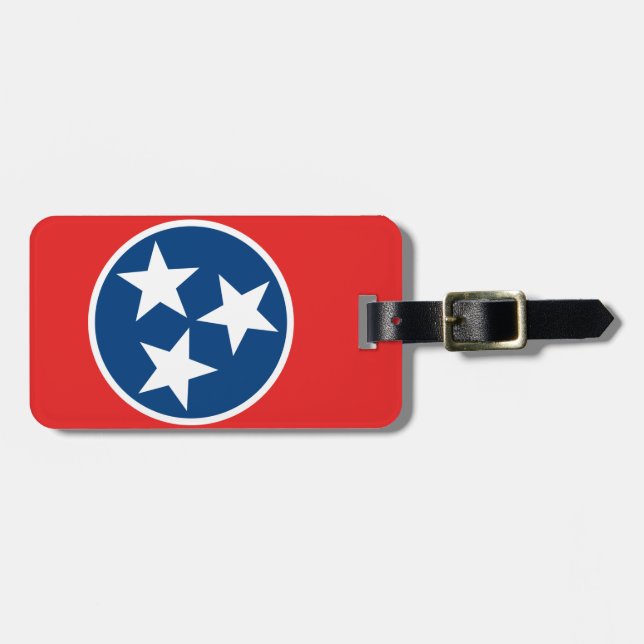 Etiqueta Para Maletas Bandera de Tennessee (Frente Horizontal)