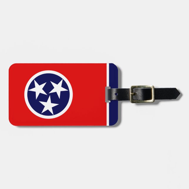 Etiqueta Para Maletas Bandera de TENNESSEE - (Frente Horizontal)