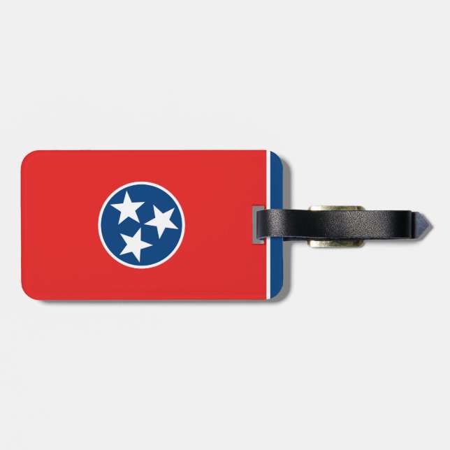 Etiqueta Para Maletas Bandera de Tennessee (Atrás Horizontal)