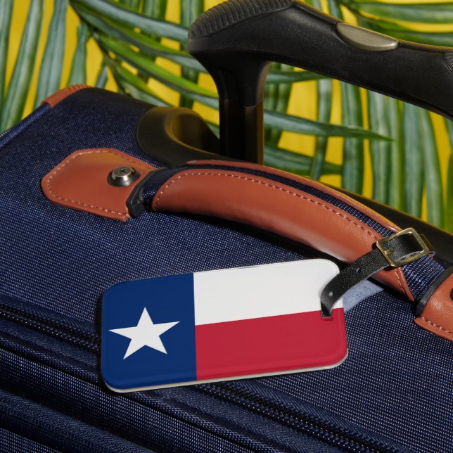 Etiqueta Para Maletas Bandera de Texas (Anverso In situ 3)