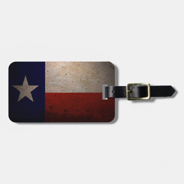 Etiqueta Para Maletas Bandera de Texas (Frente Horizontal)