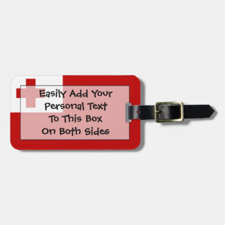Etiqueta Para Maletas Bandera de Tonga Easy ID Personal