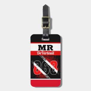 Etiqueta Para Maletas Bandera de Trinbago del patrón de punto 868