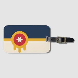 Etiqueta Para Maletas Bandera de Tulsa, Oklahoma