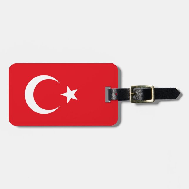 Etiqueta Para Maletas Bandera de Turquía Easy ID Personal (Frente Horizontal)