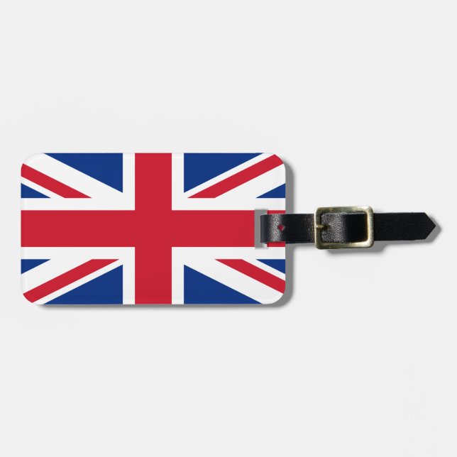 Etiqueta Para Maletas Bandera de Union Jack (Frente Horizontal)