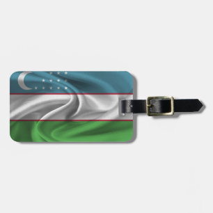 Etiqueta Para Maletas Bandera De Uzbekistán