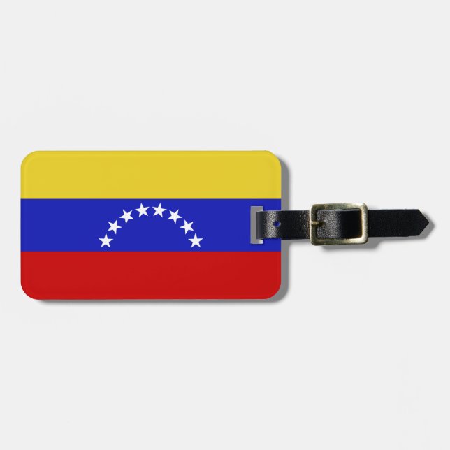 Etiqueta Para Maletas Bandera de Venezuala (Frente Horizontal)