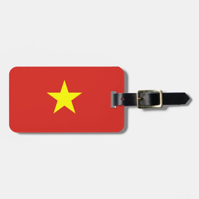 Etiqueta Para Maletas Bandera de Vietnam (Frente Horizontal)
