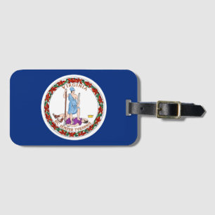Etiqueta Para Maletas Bandera de Virginia