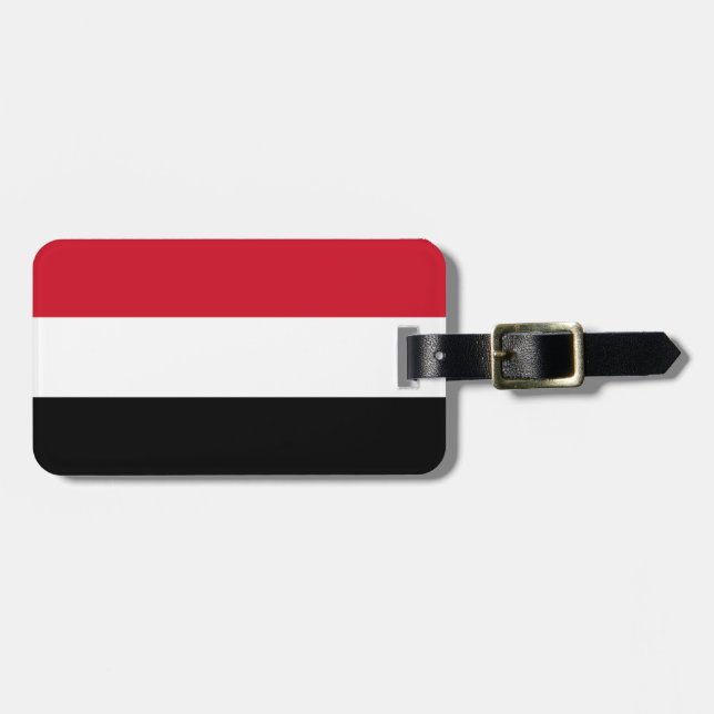Etiqueta Para Maletas Bandera de Yemen (Frente Horizontal)