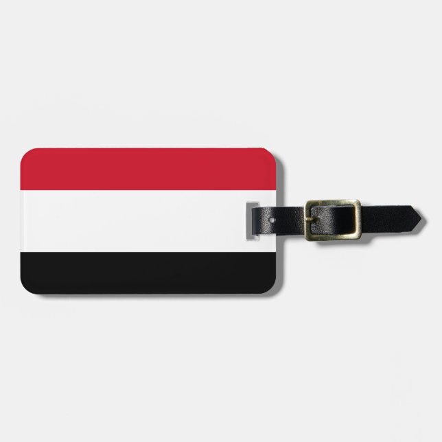 Etiqueta Para Maletas Bandera de Yemen (Frente Horizontal)