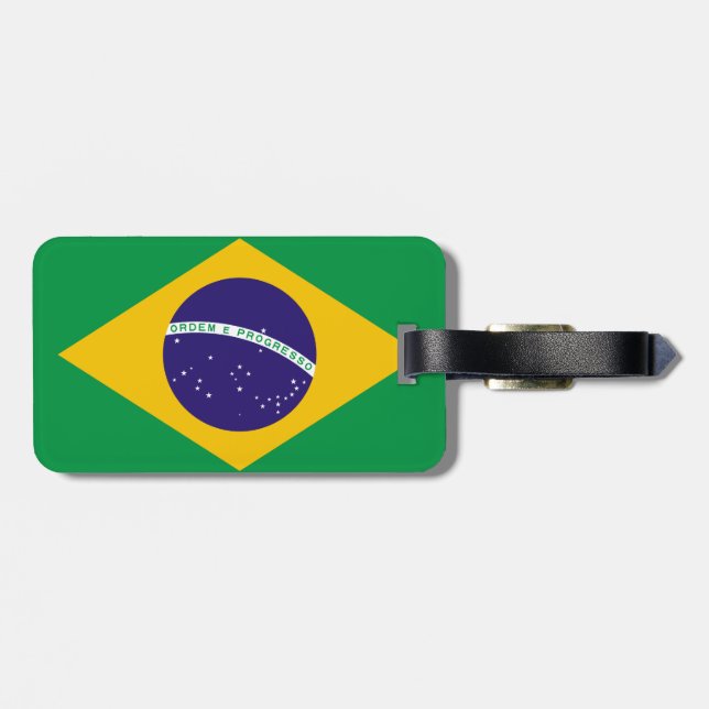 Etiqueta Para Maletas Bandera del Brasil (Atrás Horizontal)