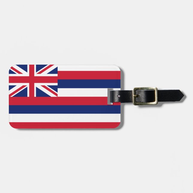 Etiqueta Para Maletas Bandera del estado de Hawaii (Frente Horizontal)