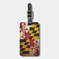 Bandera del estado de Maryland en grano de madera