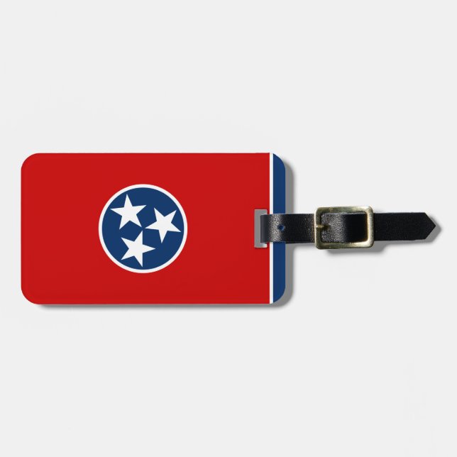 Etiqueta Para Maletas Bandera del estado de Tennessee (Frente Horizontal)