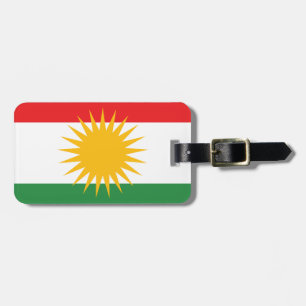 Etiqueta Para Maletas Bandera del Kurdistan (Kurdistan o Alaya Rengîn de