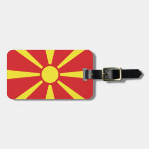 Etiqueta Para Maletas Bandera del Norte de Macedonia