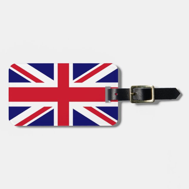 Etiqueta Para Maletas Bandera del Reino Unido (Frente Horizontal)